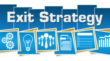 exit-strategy-business-symbols-blue-squares-stripes